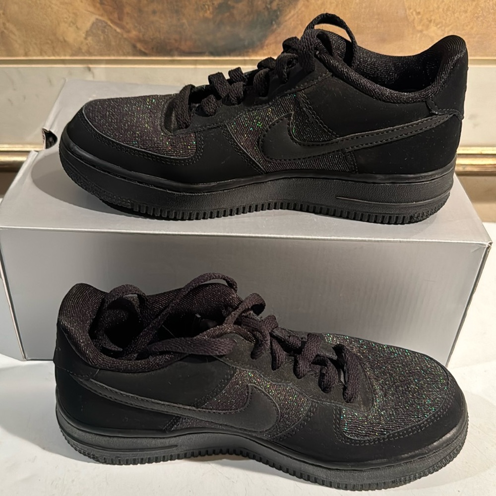 Nike Air Forces. Black with sparkles in it